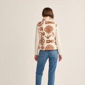 Pendleton WOMEN'S MANZANITA REVERSIBLE VEST highland ridge tomato fleece NWT